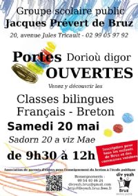 Portes Ouvertes - Dorioù Digor. Le samedi 20 mai 2017 à BRUZ. Ille-et-Vilaine.  09H30